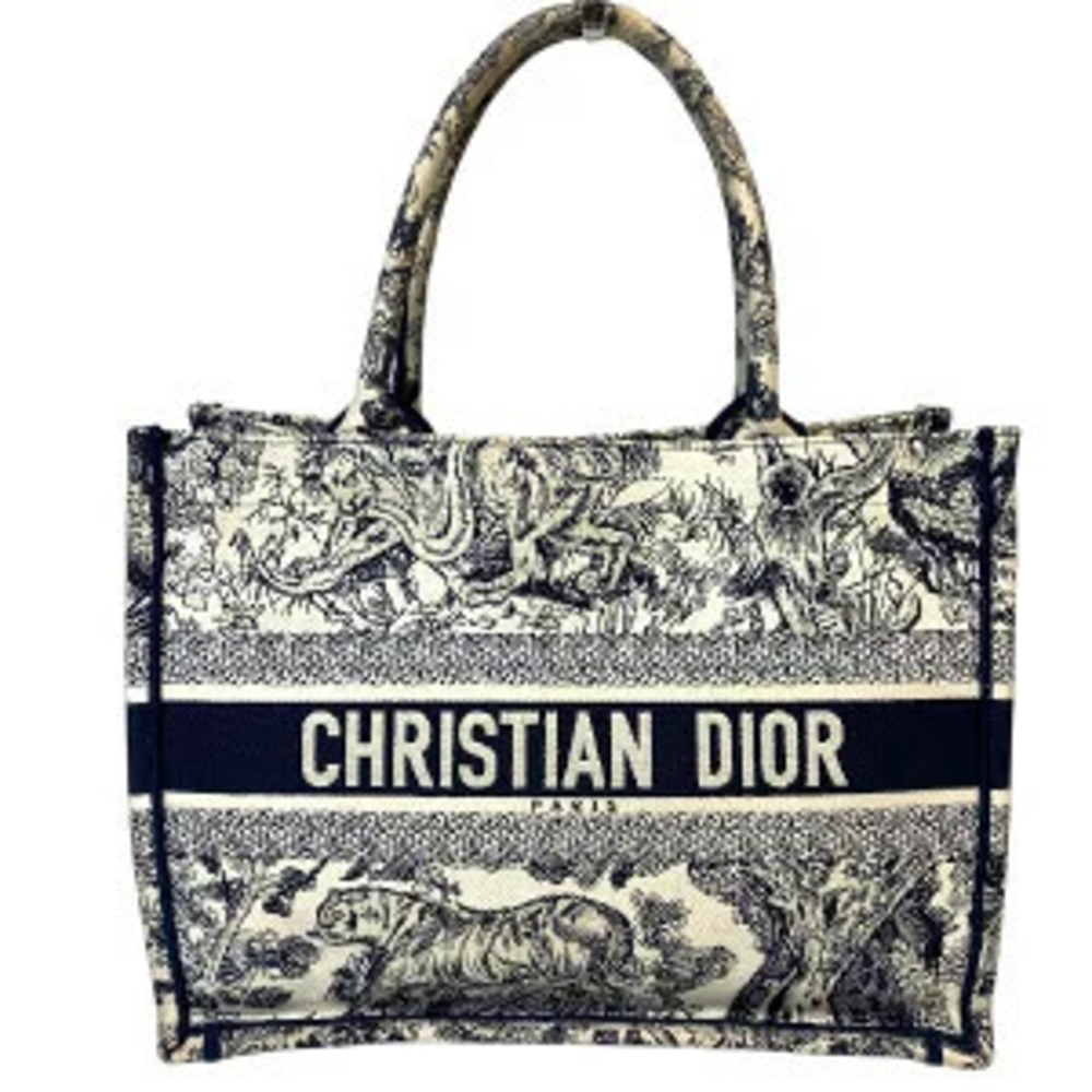 Christian Dior Book Tote Toile de Jouy Embroidery Bag